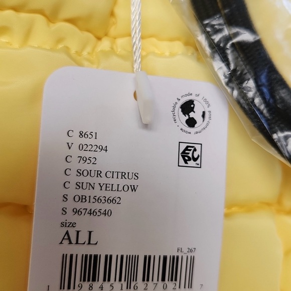 FREE PEOPLE MOVEMENT Yellow Quilted Carryall Bag NWT - Picture 5 of 9